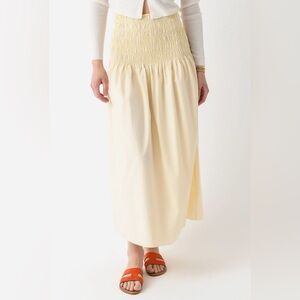 Faithfull the Brand Baia smocked Light Yellow skirt/dress